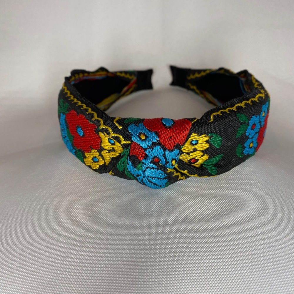 Flower Embroidered Headband